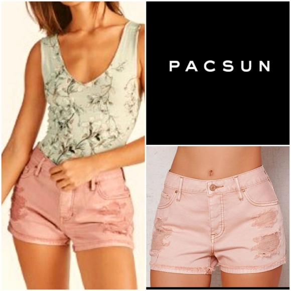 PacSun Pants - PacSun Wildflower Mid-Rise Denim Shorts 23
